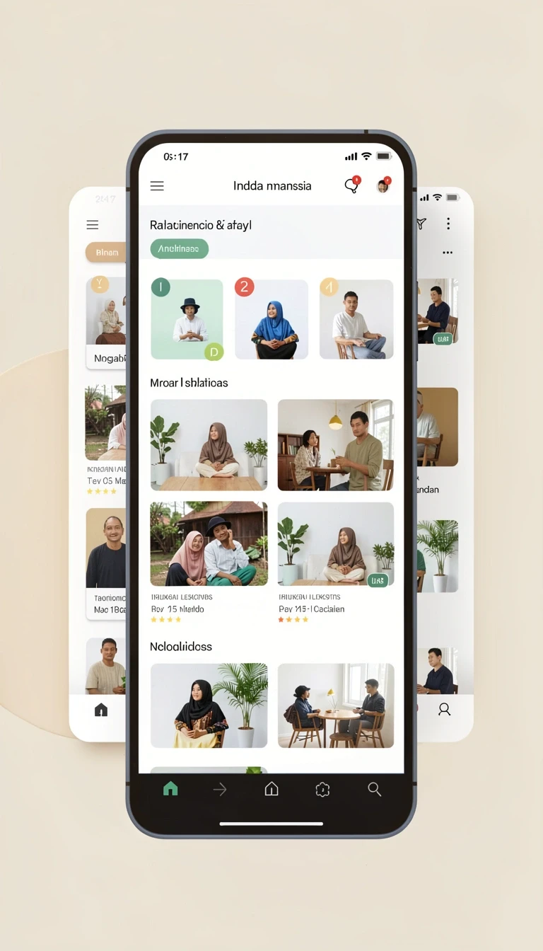 Tampilan antarmuka 566id di Android